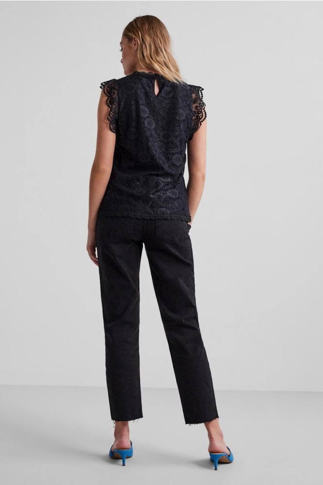 PCOLLINE SL LACE TOP NOOS BC 17120454 Black